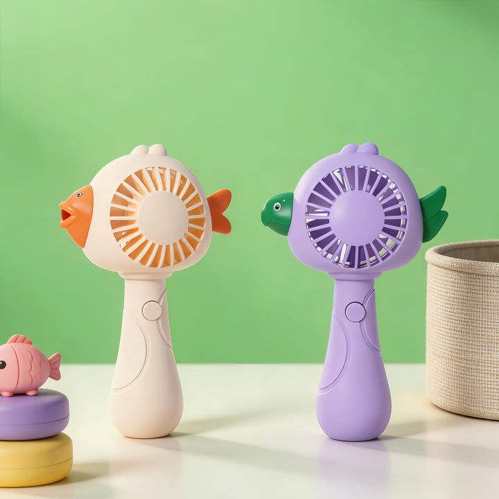 Women's portable handheld fan in creative animal design Bowlift