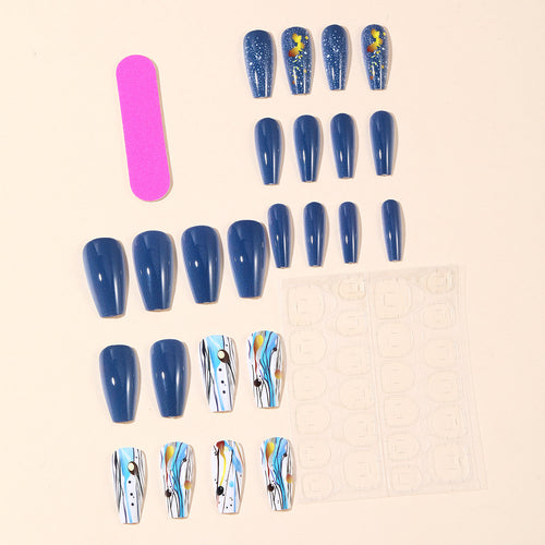 Artistic Galaxy-Inspired Nail Art Extensions Bowlift