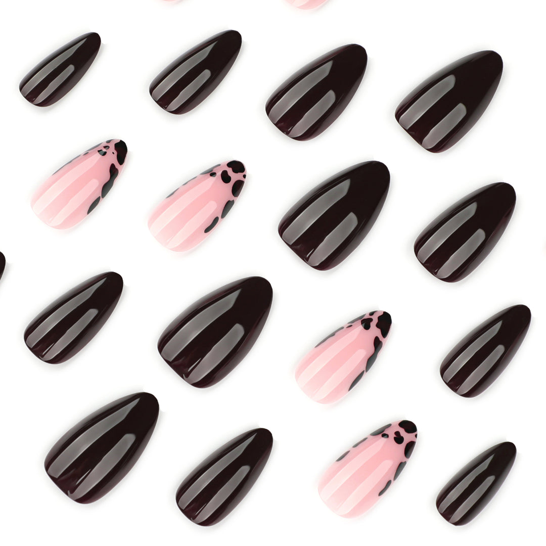 Artful stiletto nails with elegant design and glossy finish Bowlift