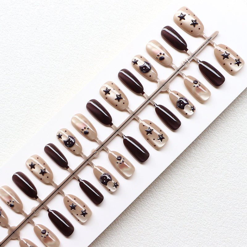 Thematic Artistic Press-On Nail Design Bowlift