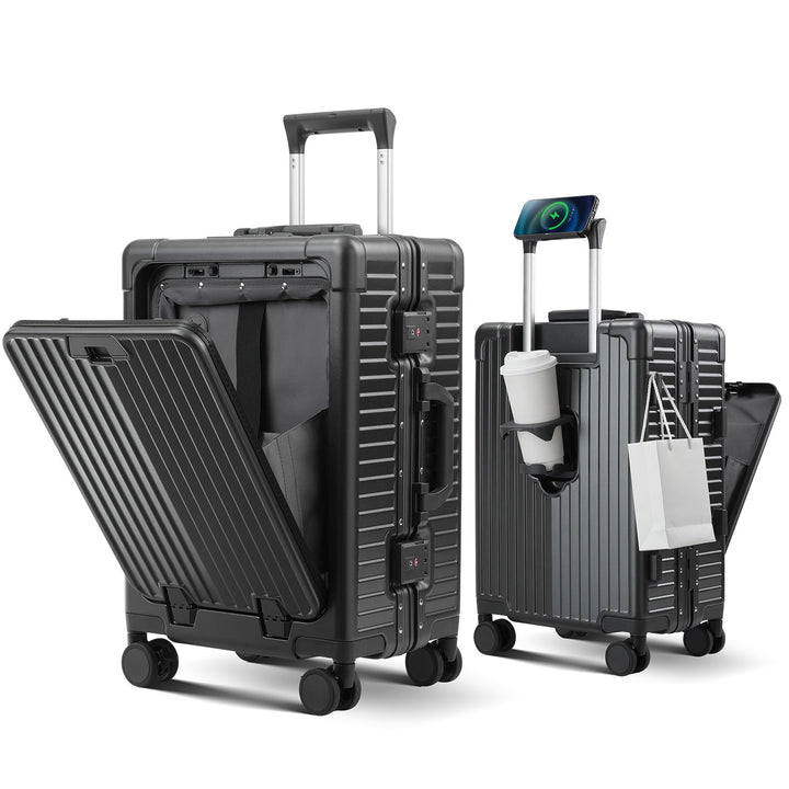 Unisex Smart Hard Shell Travel Suitcase Bowlift