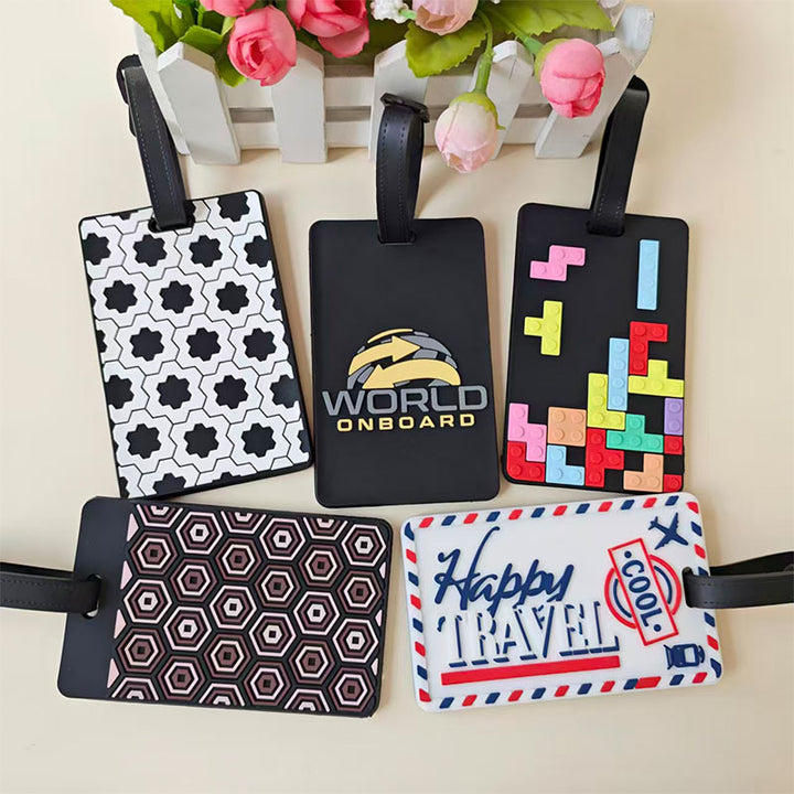 Unisex Retro Puzzle-Themed Luggage Tag Bowlift