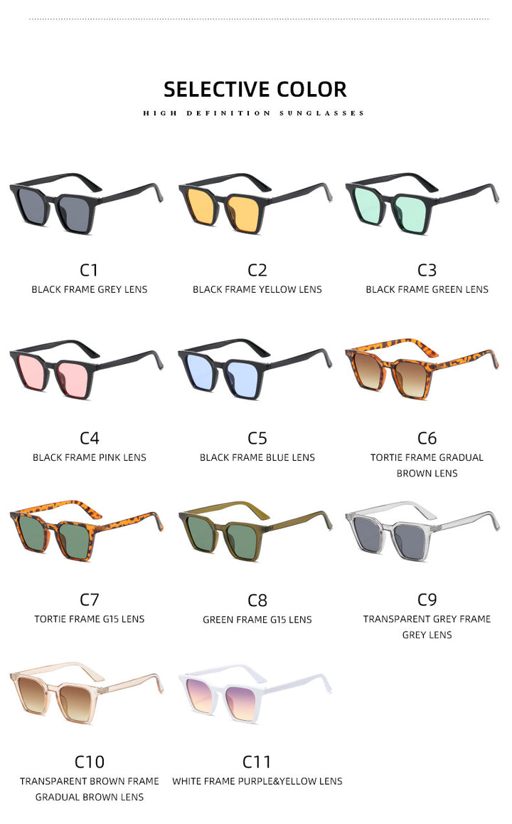 Women's square sunglasses with distinctive shield design and UV protection Bowlift