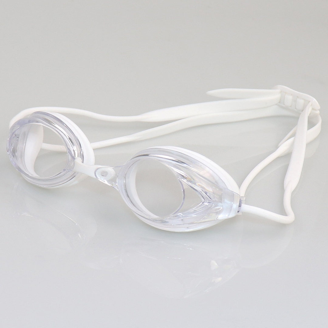 Swimming goggles with adjustable head strap and comfort nose piece Bowlift