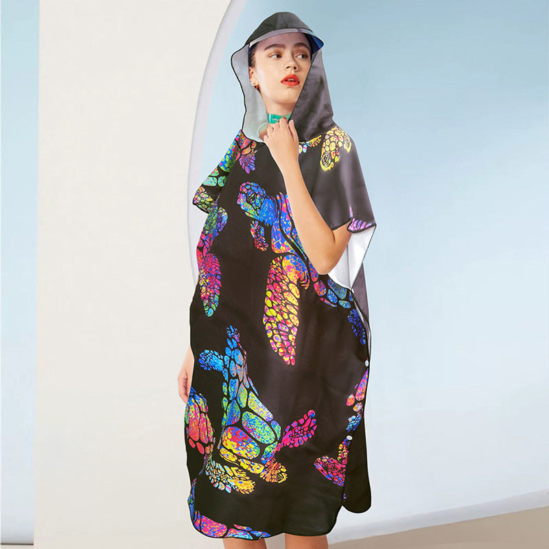 Beach dress with tropical print Bowlift