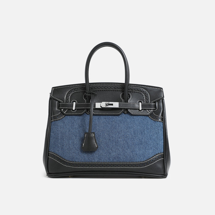 Elegant Structured Handbag with Detailed Stitching