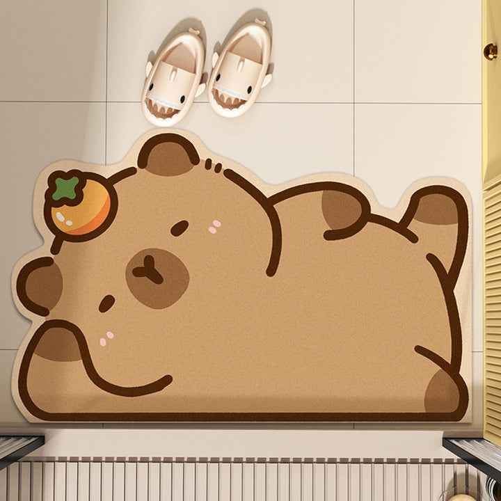 Cartoon-Themed Bathroom Mat