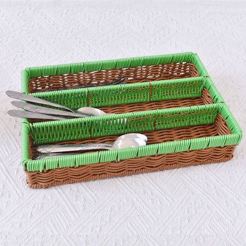 Multi-Tiered Woven Storage Tray Bowlift