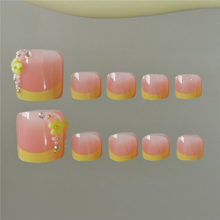 Decorative Press-On Toe Nails Bowlift