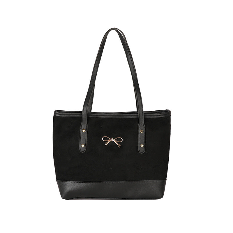 WoStylish Faux Suede Tote Bag Bowlift