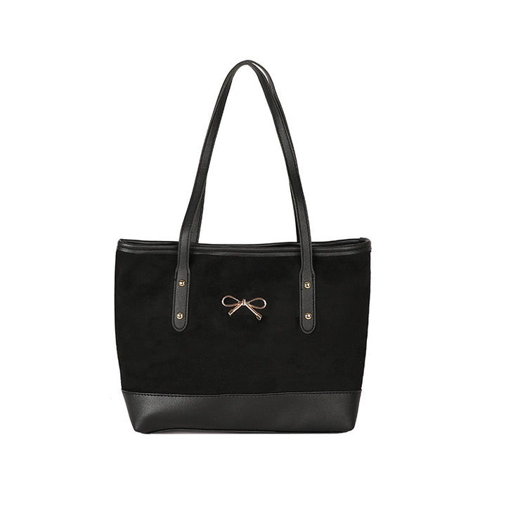 WoStylish Faux Suede Tote Bag Bowlift