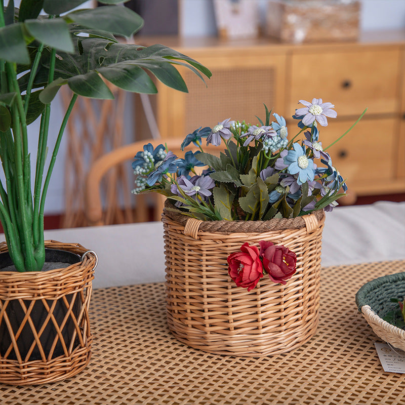Decorative Wicker Planter Bowlift