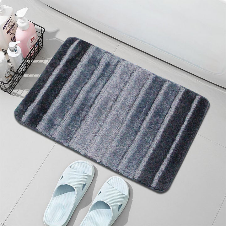 Plush Stripe Bath Mat Bowlift