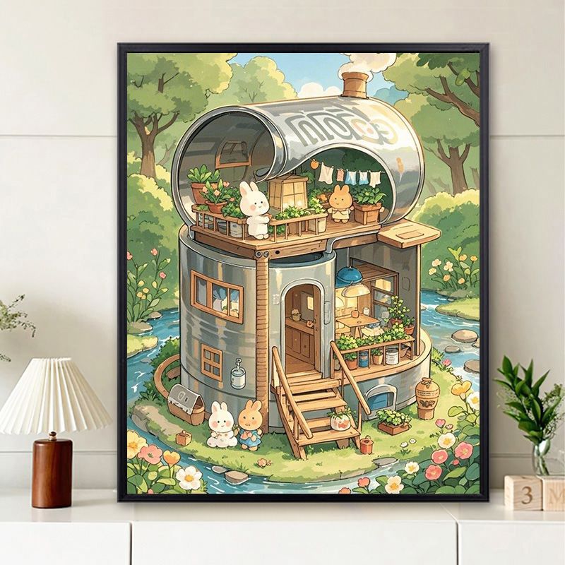 Whimsical Home Illustration Wall Art Bowlift