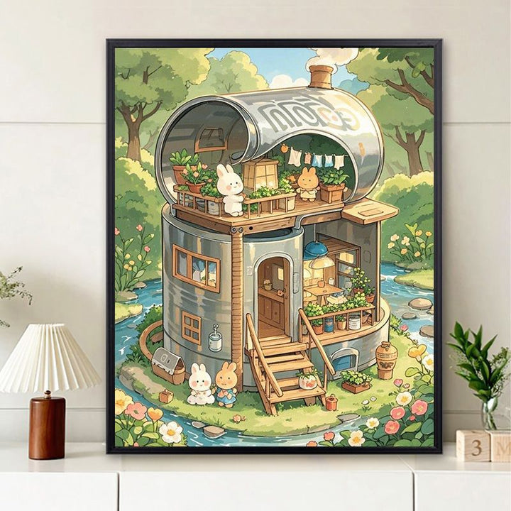 Whimsical Home Illustration Wall Art Bowlift