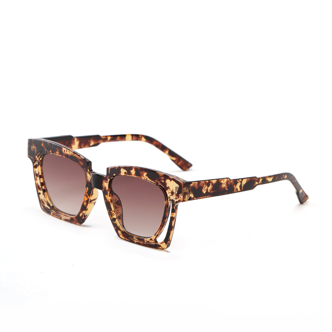 Ladies trendy geometric sunglasses with stylish square frame Bowlift