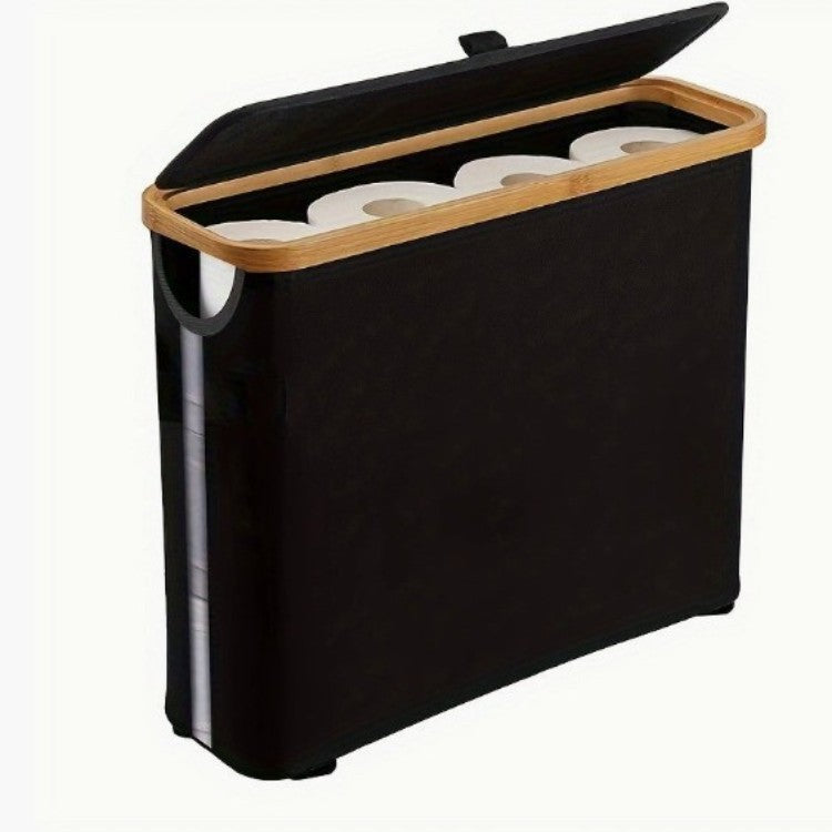 Multifunctional laundry storage box with bamboo lid Bowlift
