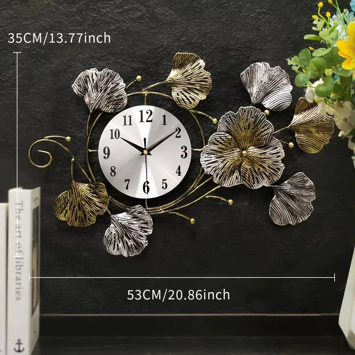 Artistic Floral Wall Clock Sculpture Bowlift