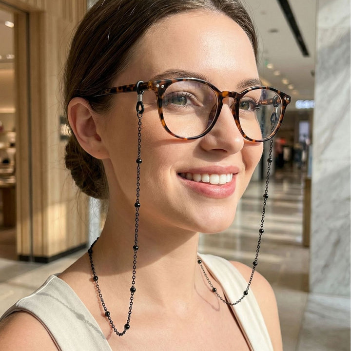 Premium Gold Beaded Eyewear Chain Bowlift
