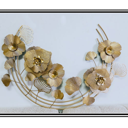 Decorative Metal Floral Wall Sculpture Bowlift