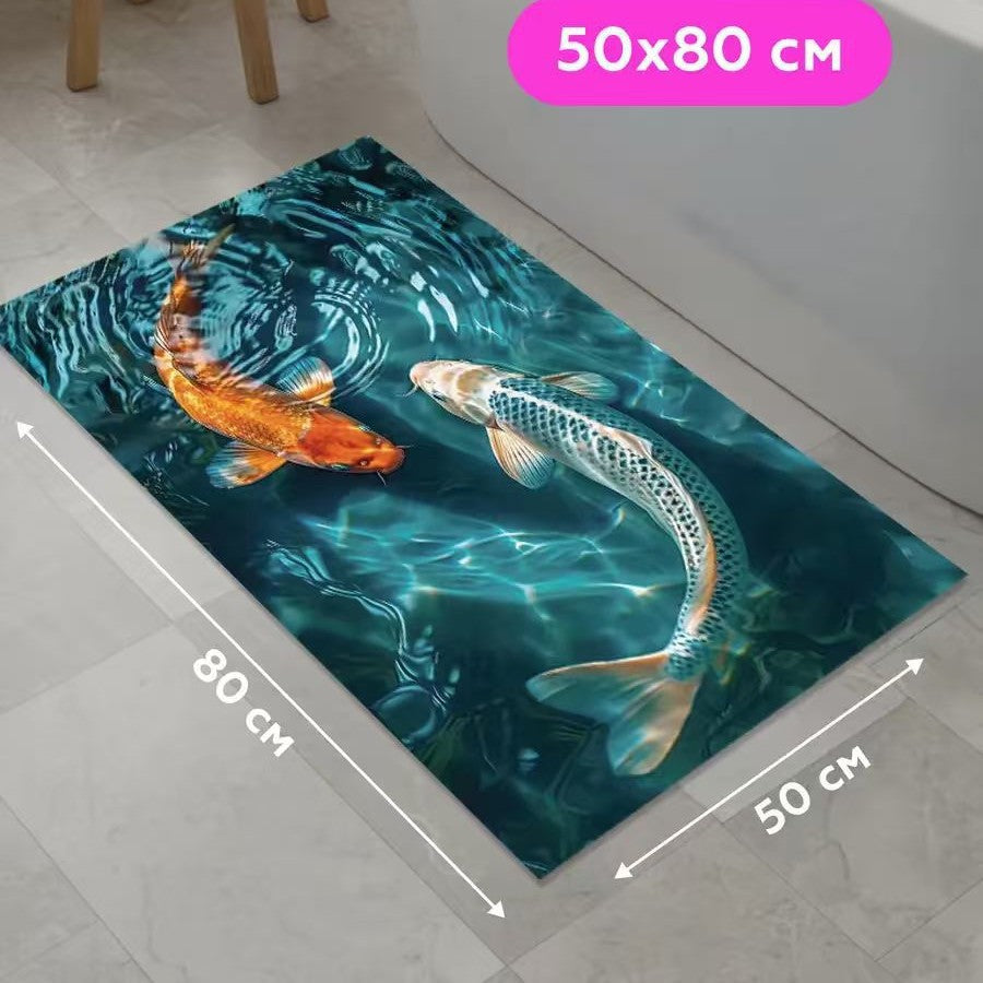 Decorative Mosaic Bath Mat Bowlift