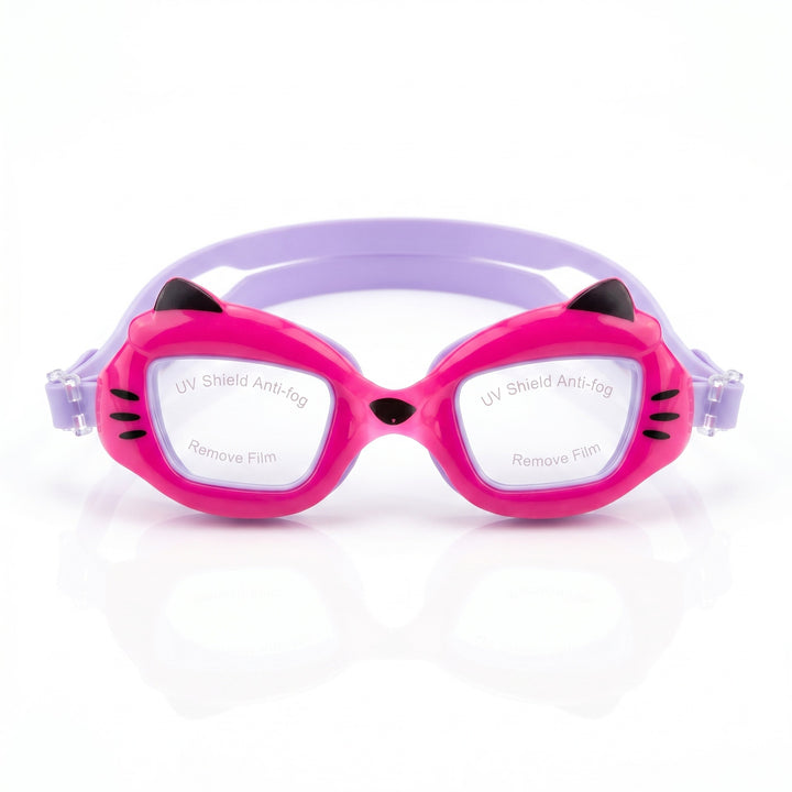 Swim goggles in a cute cat design with anti-fog technology Bowlift