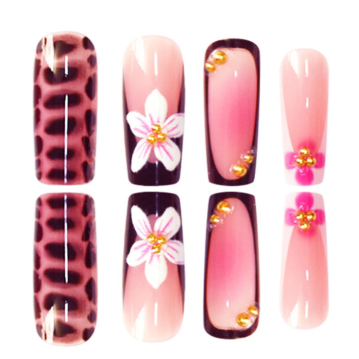 Artistic Floral Press-On Nail Extensions Bowlift 1787913978