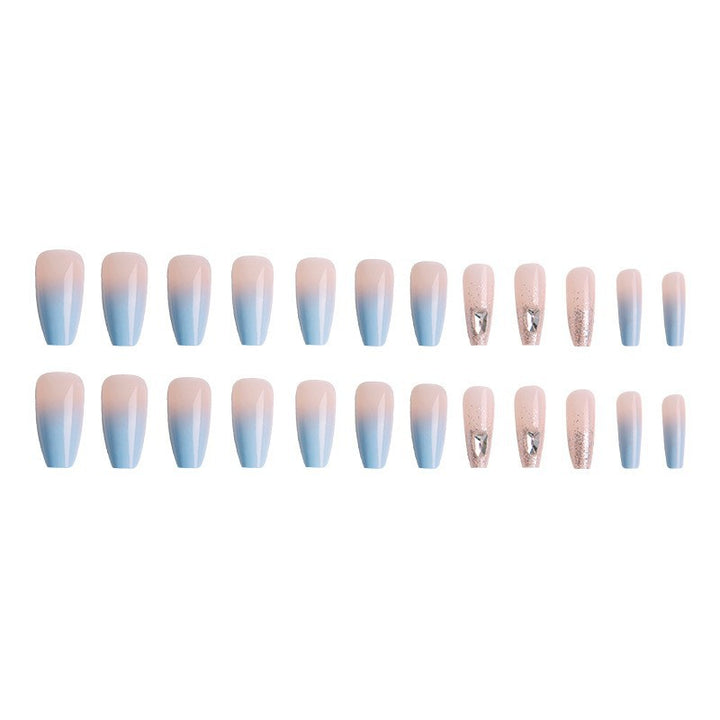 Nail set with elegant ombre and glitter accents Bowlift
