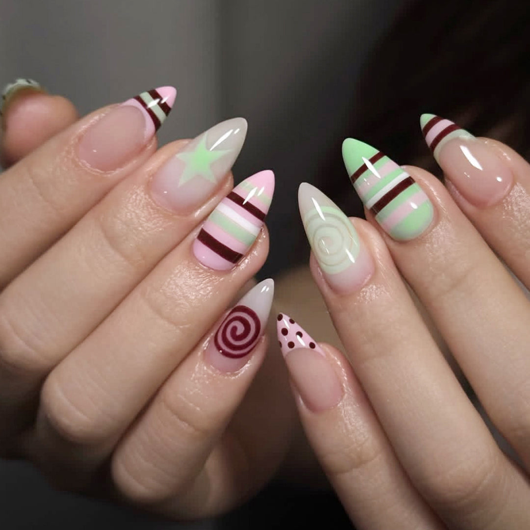 Artistic Gel Nail Art Extensions Bowlift