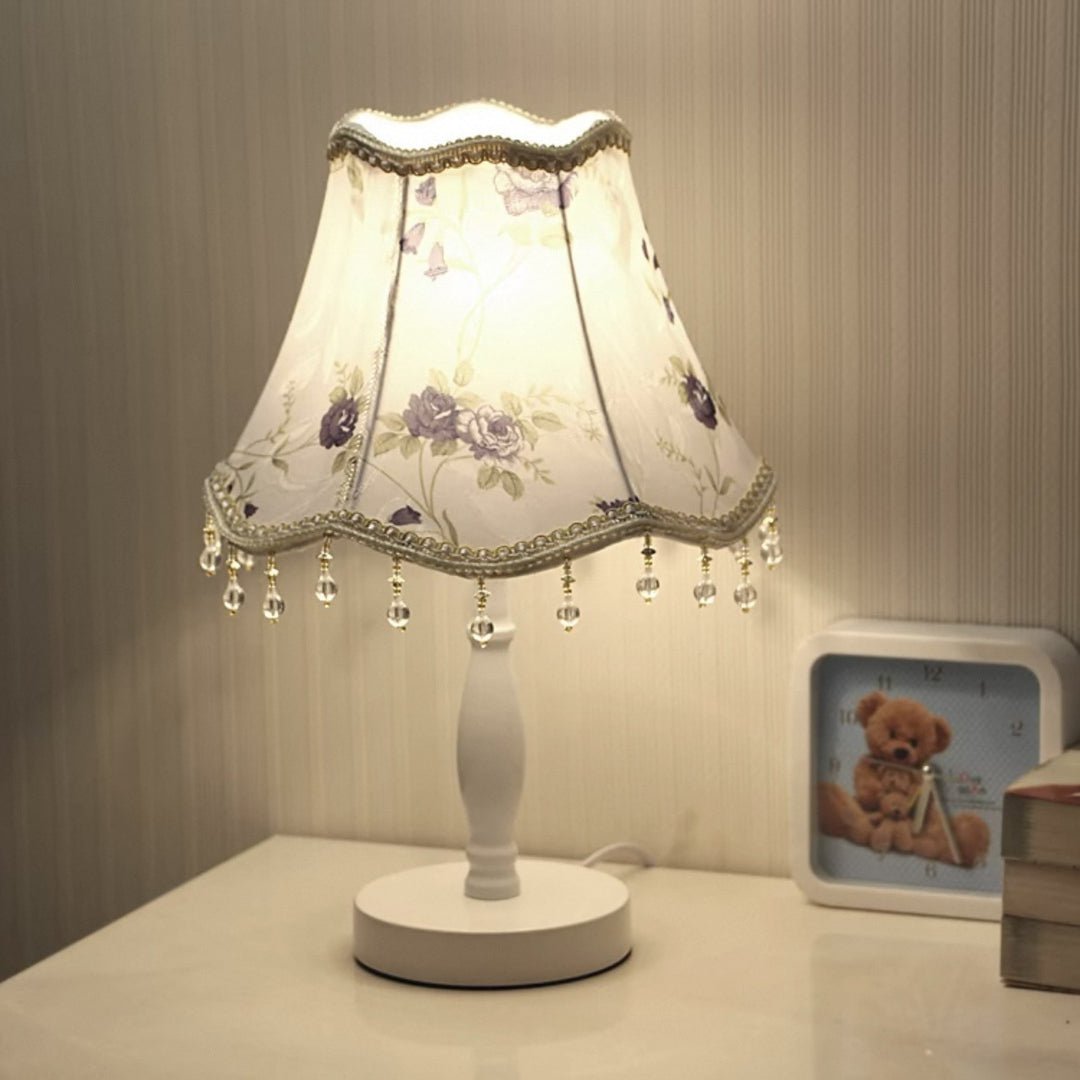 Vintage Floral Shade Table Lamp