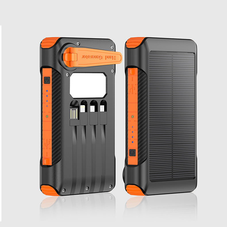 Solar-powered power bank with multiple charging ports and LED display Bowlift