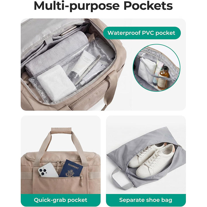 Versatile Multi-Compartment Travel Duffle Bag Bowlift