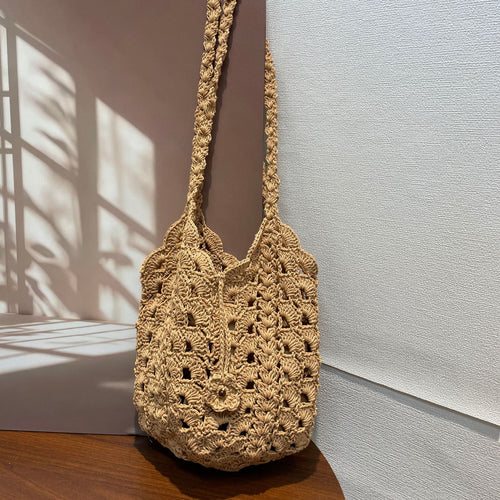 Hand-knotted Macrame Tote Bowlift