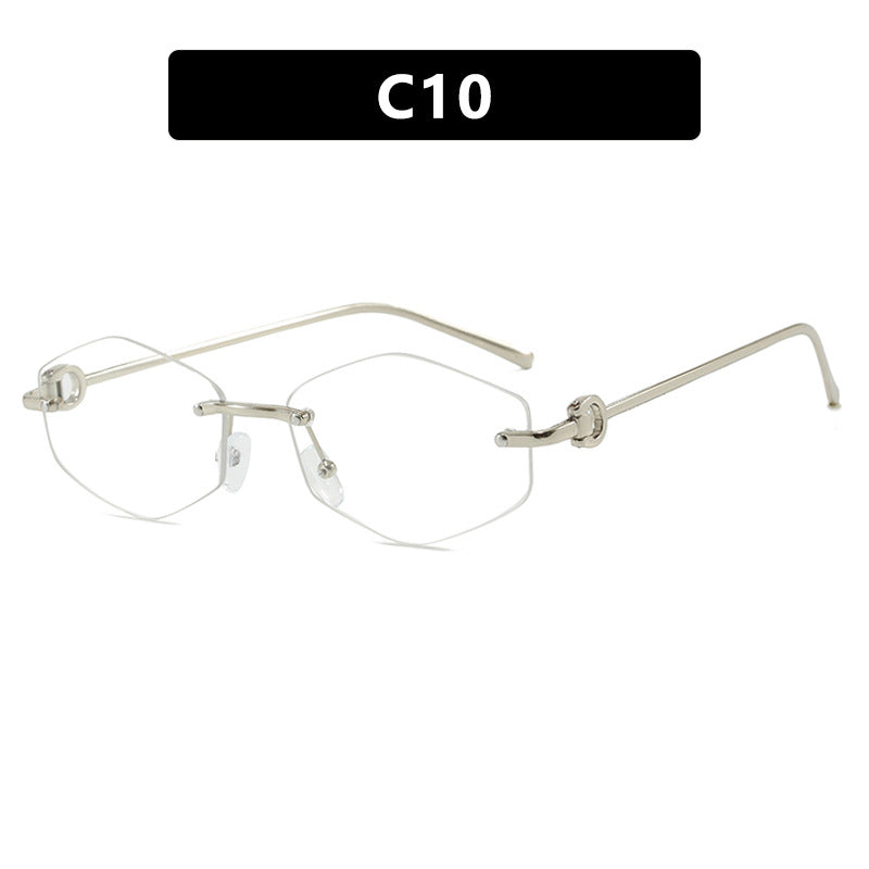 Women's fashionable sunglasses with hexagonal frame and luxurious accents Bowlift