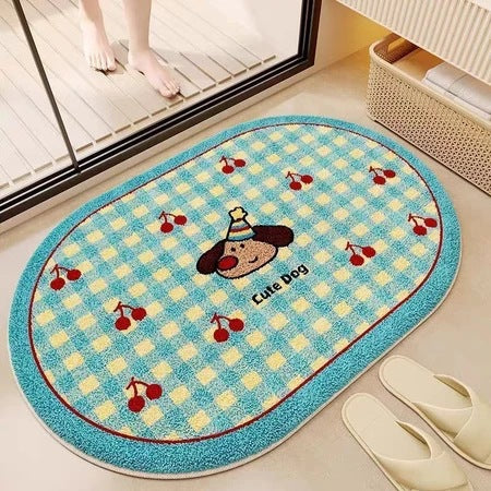 Cartoon-Themed Plush Bath Mat