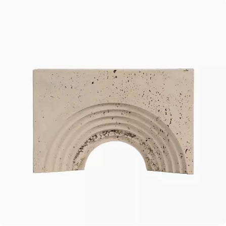 Abstract Concrete Rainbow Sculpture