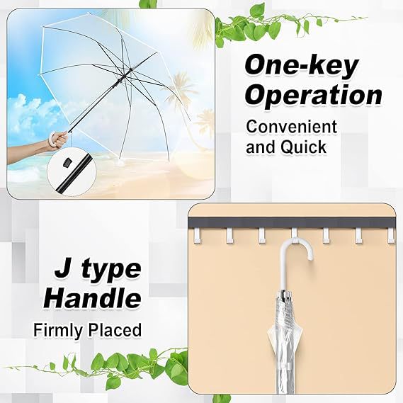 Ladies Transparent Umbrella with Elegant Design Bowlift