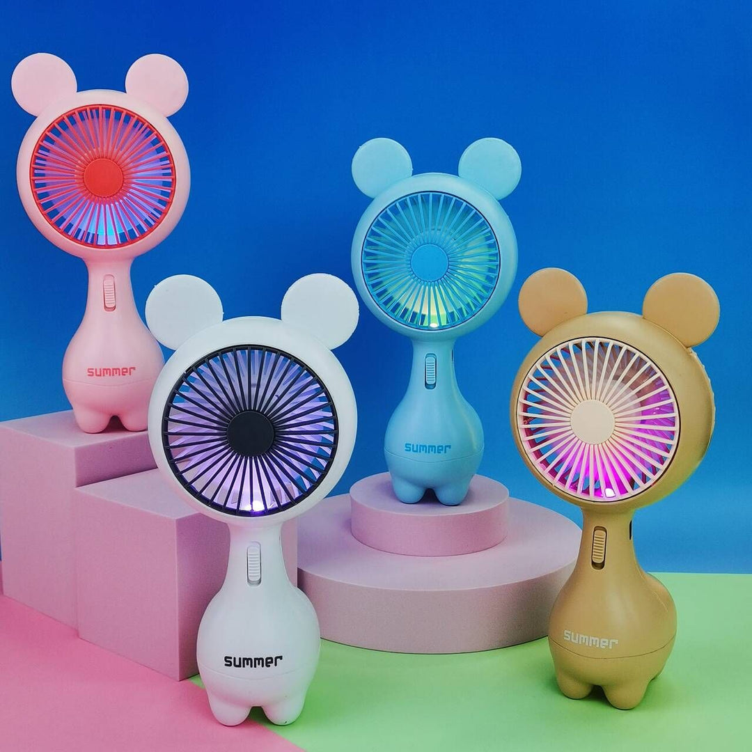 Women Portable Mini Fan with Cute Rabbit Design Bowlift