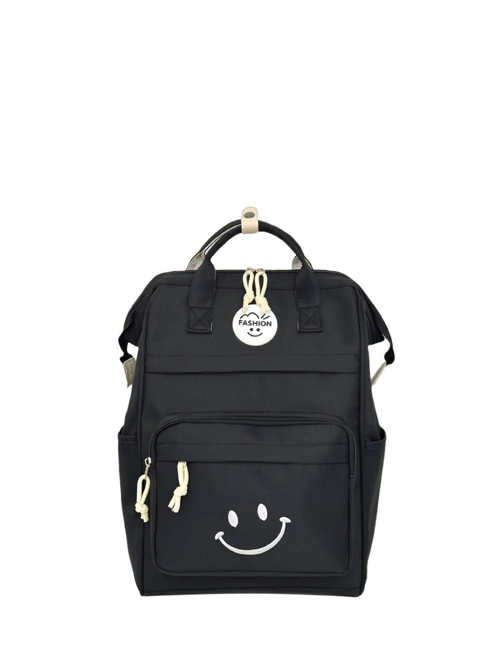 Trendy Multi-Pocket Smiley Face Backpack Bowlift