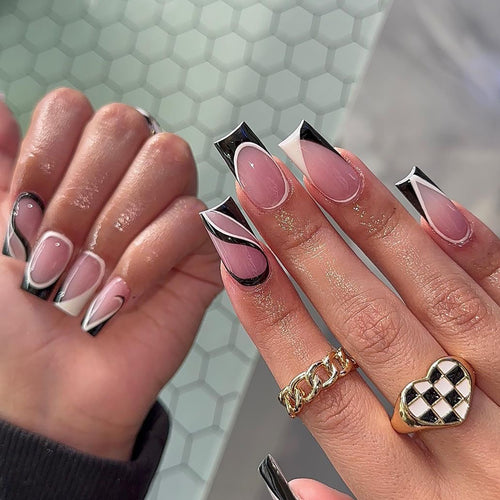 Artful Nail Extensions with Modern Design Bowlift
