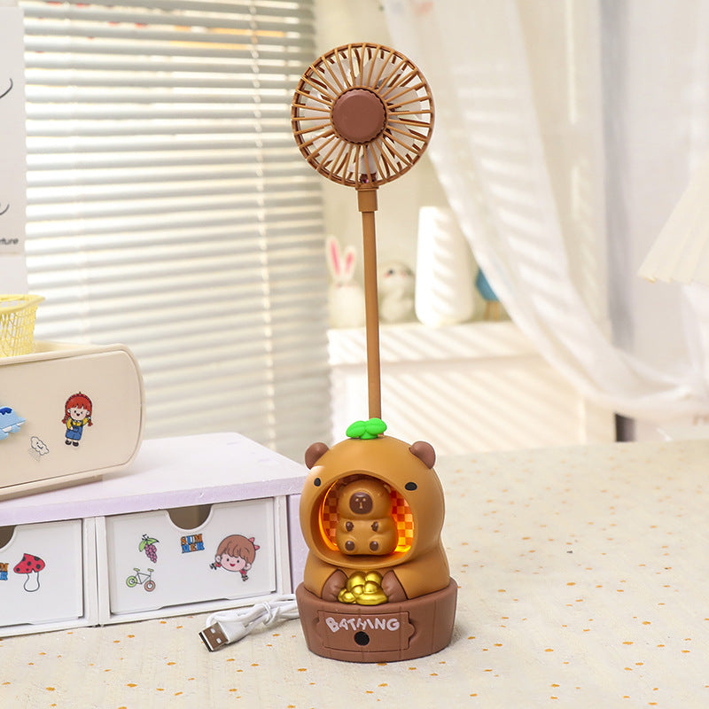 Women's Portable Toy Fan with Animal Design Bowlift