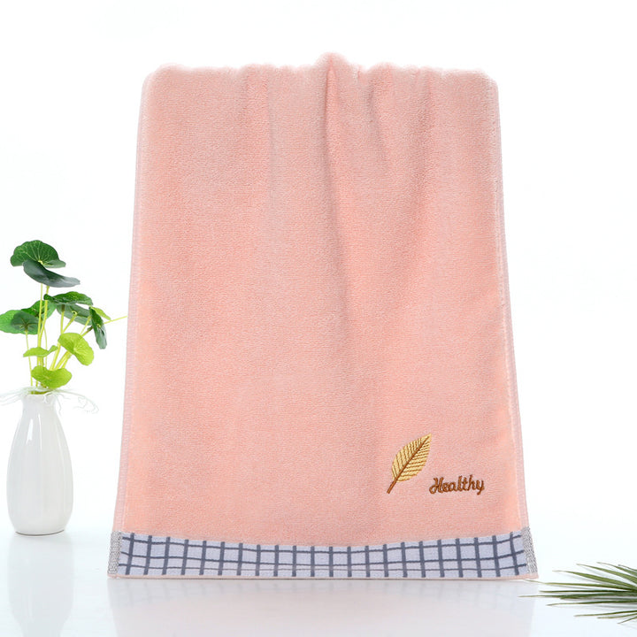Terry Bath Towel with High-Quality Check Border Bowlift
