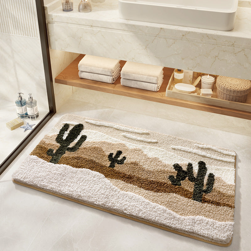Desert Landscape Bath Rug Bowlift