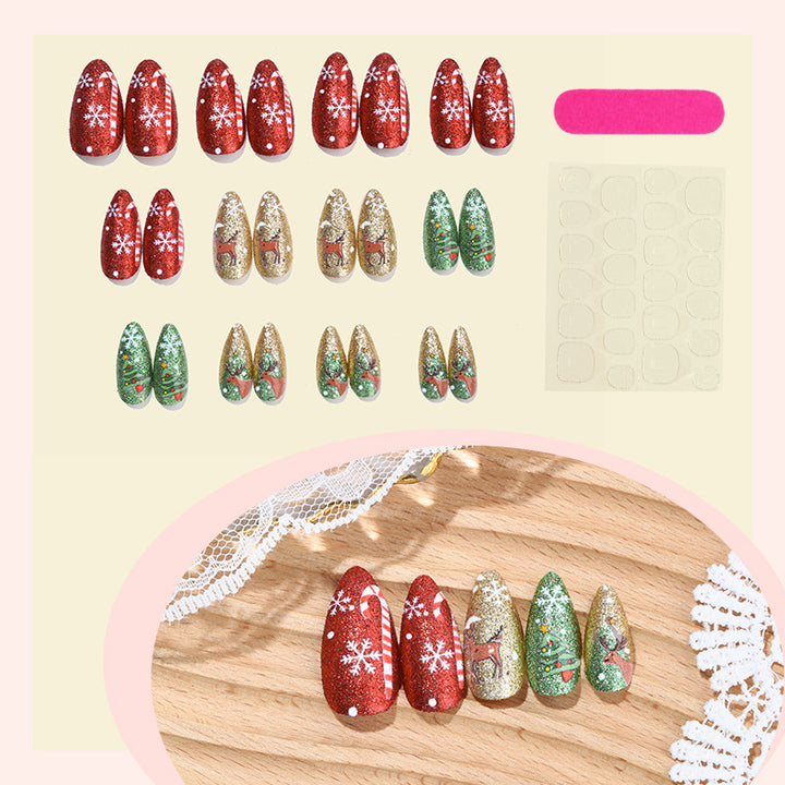 Holiday-Themed Glittery Press-On Nail Collection Bowlift