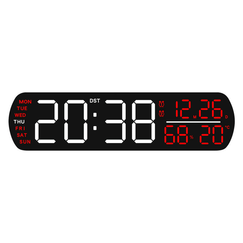 Digital wall clock with temperature and hygrometer display Bowlift
