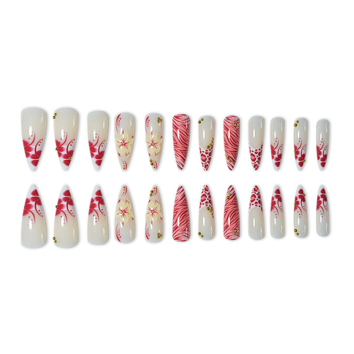 Decorative Acrylic Press-On Nail Art Set Bowlift