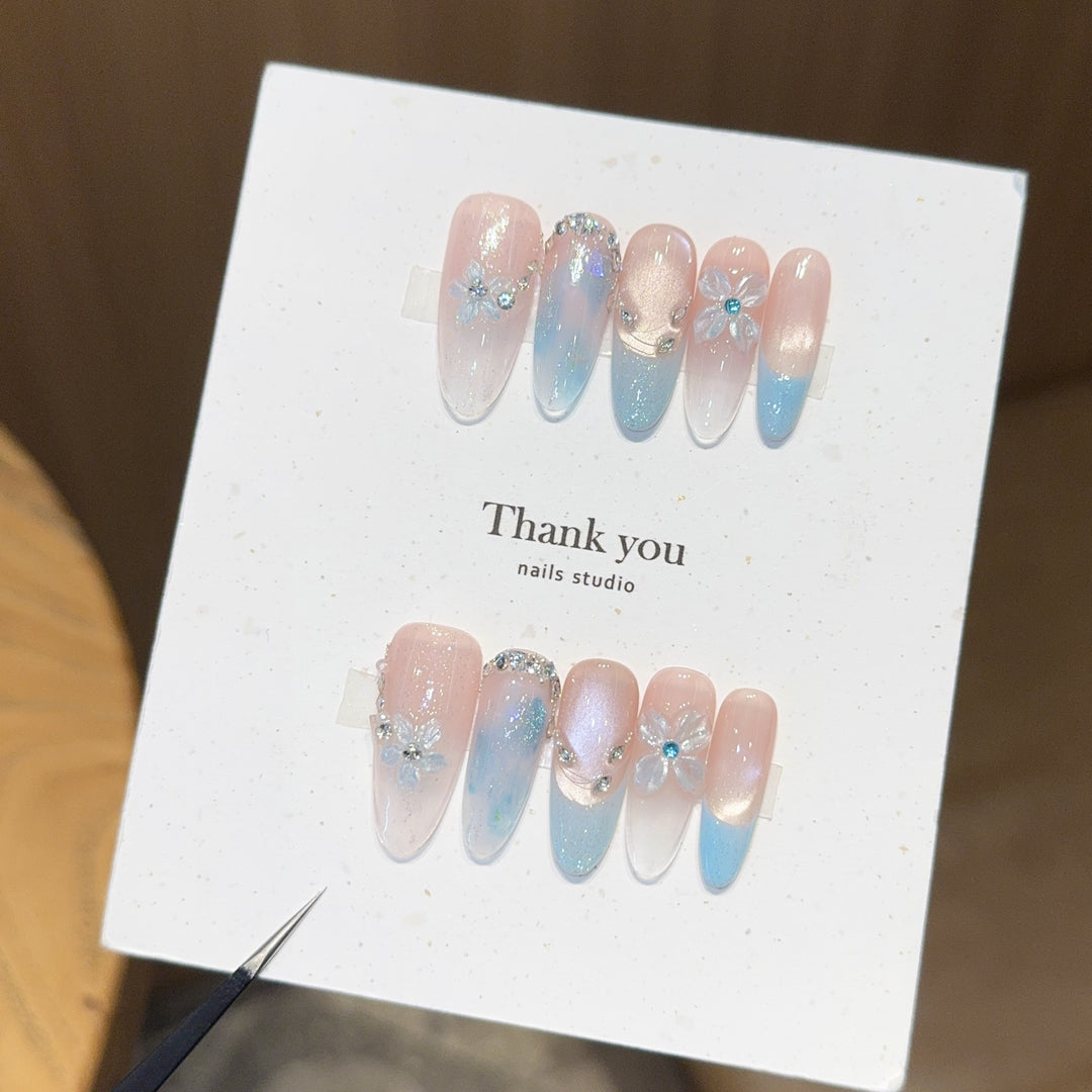 Elegant Artificial Nail Tips Set Bowlift