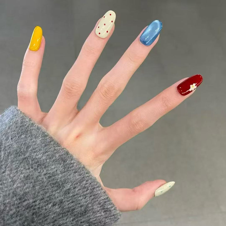 Whimsical Bunny-Themed Press-On Nail Art Set Bowlift