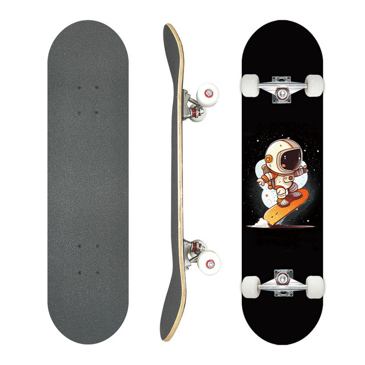 Complete Street Skateboard with Maple Deck Concave and Durable PU Wheels Bowlift