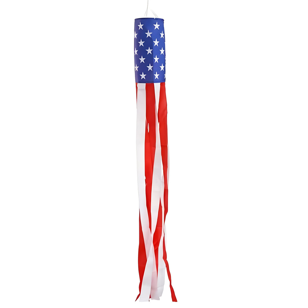Unisex nan patriotic outdoor American flag windsock and streamer patio decor set Bowlift